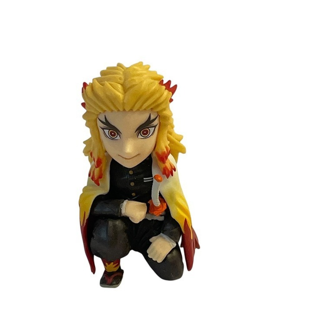 Demon‎ Slayer Kyojuro Rengoku Chibi Action Figure Figurine Flame Hashira Kimetsu